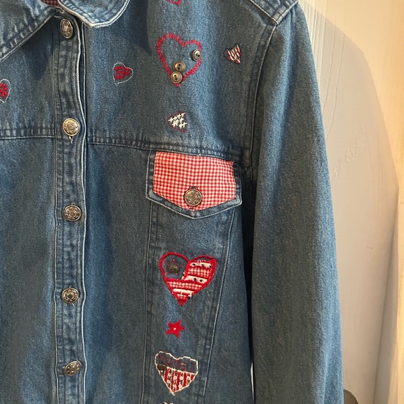 Tantrums Jean Jacket-patriotic real Americana theme-size PXL- - Picture 5 of 7